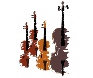 quartet, string, fiddle