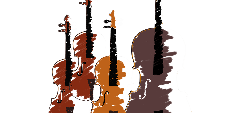 quartet, string, fiddle